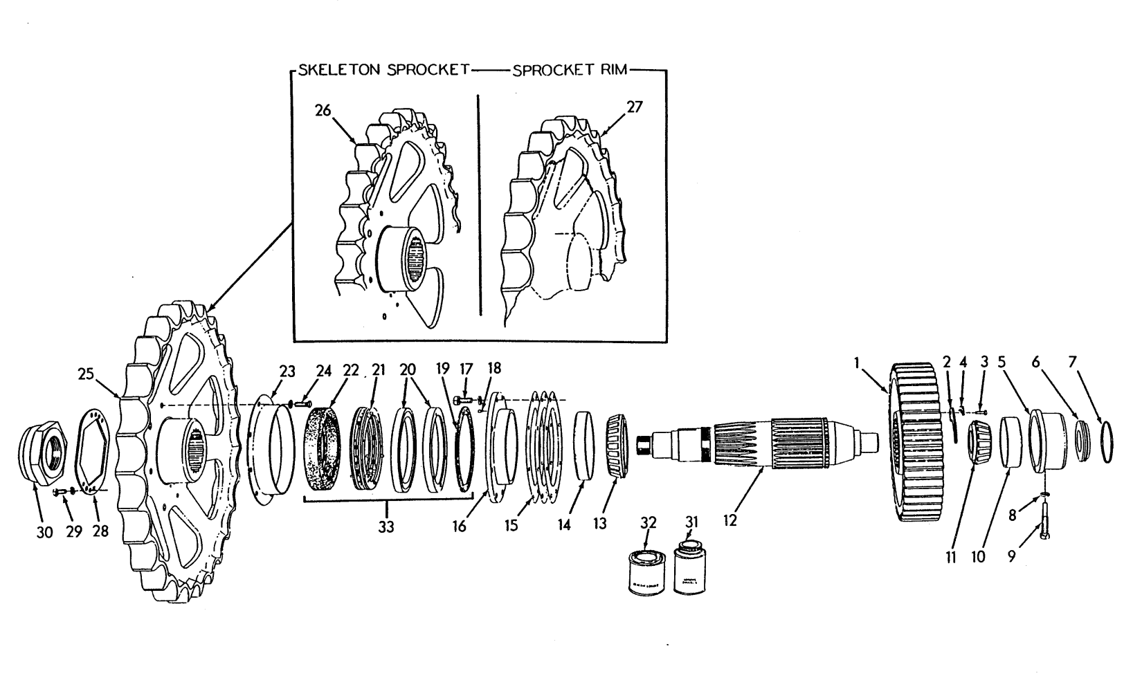 70091973 - HD11 KIT - FINAL DRIVE SPROCKET, SHAFT AND GEAR - MXPseal.com