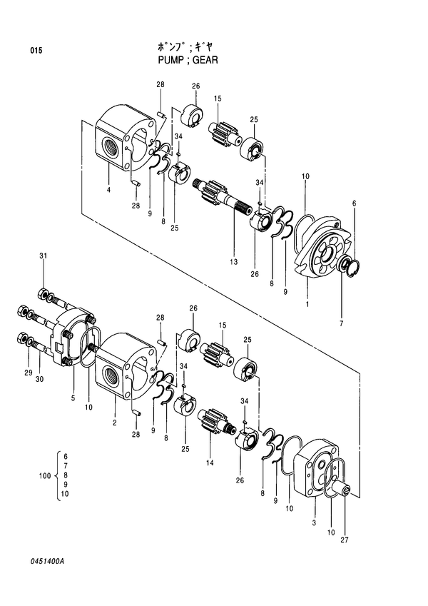 0424903 - ZX200F/ZX210F GEAR PUMP KIT