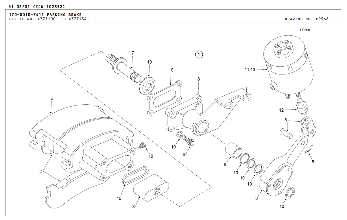 15266897 - TR100 / TA40 PARK BRAKE KIT