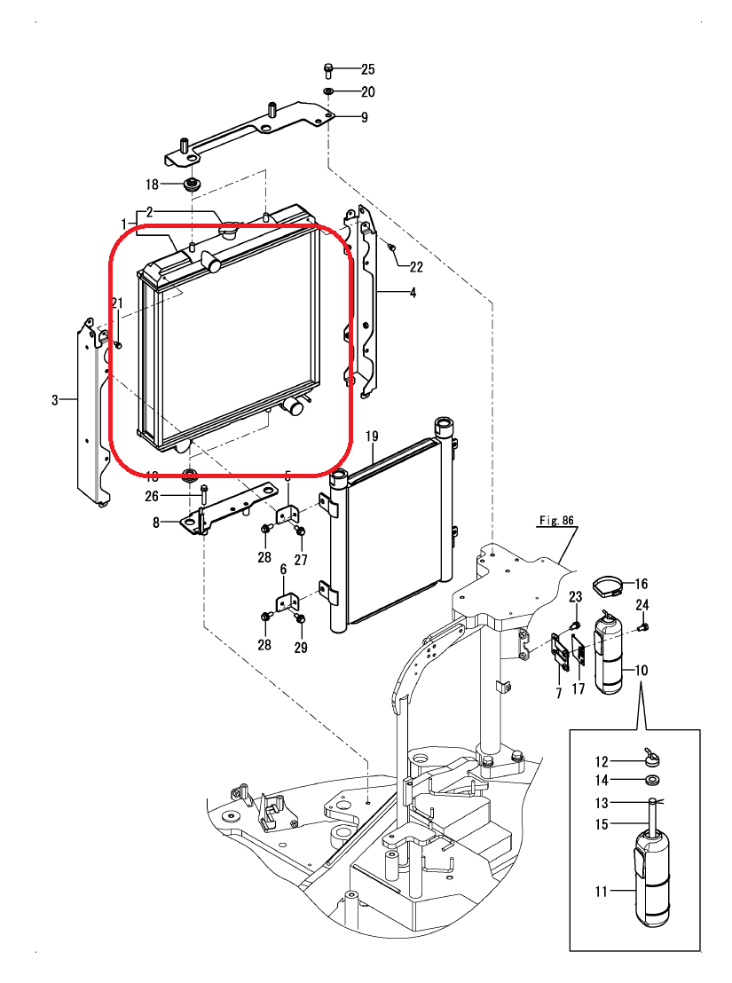 172A89-13310 - RADIATOR SUB ASSY