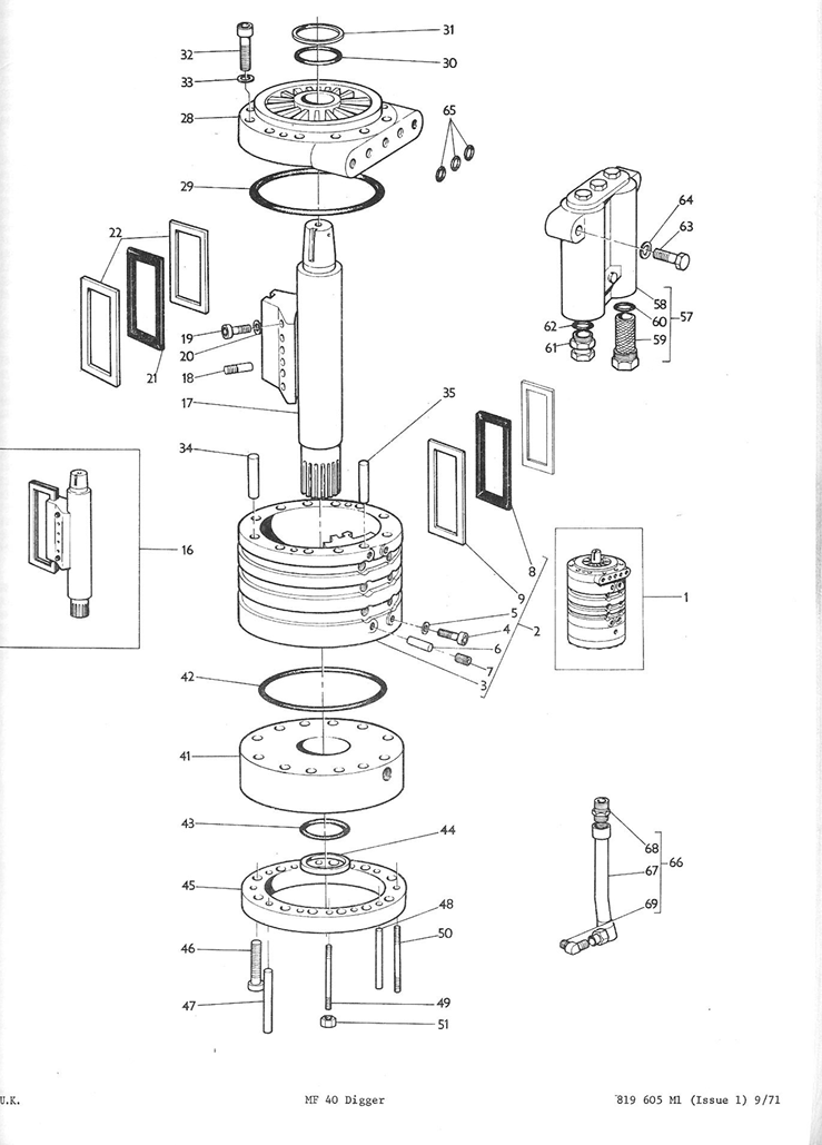 1885339M91 - MF40 SLEW MOTOR KIT