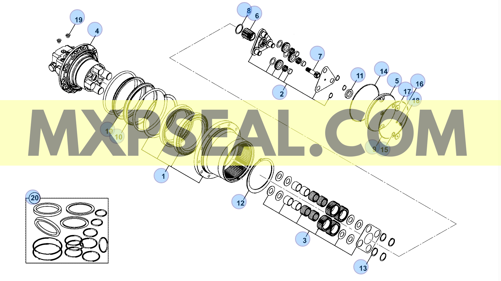 335/A2879 - TRACK MOTOR (JCB 65R-1)