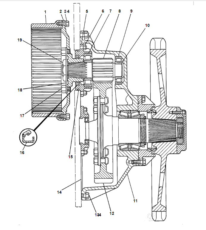 5G5370 - BEVEL SHAFT / PINION (9T) (PREORDER - 90 DAYS) - MXPseal.com