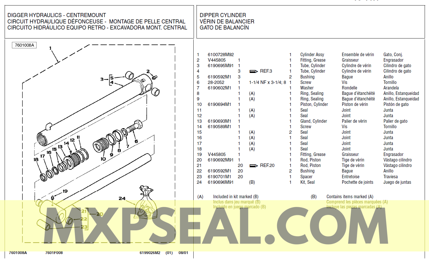 6190696M91 - SEAL KIT