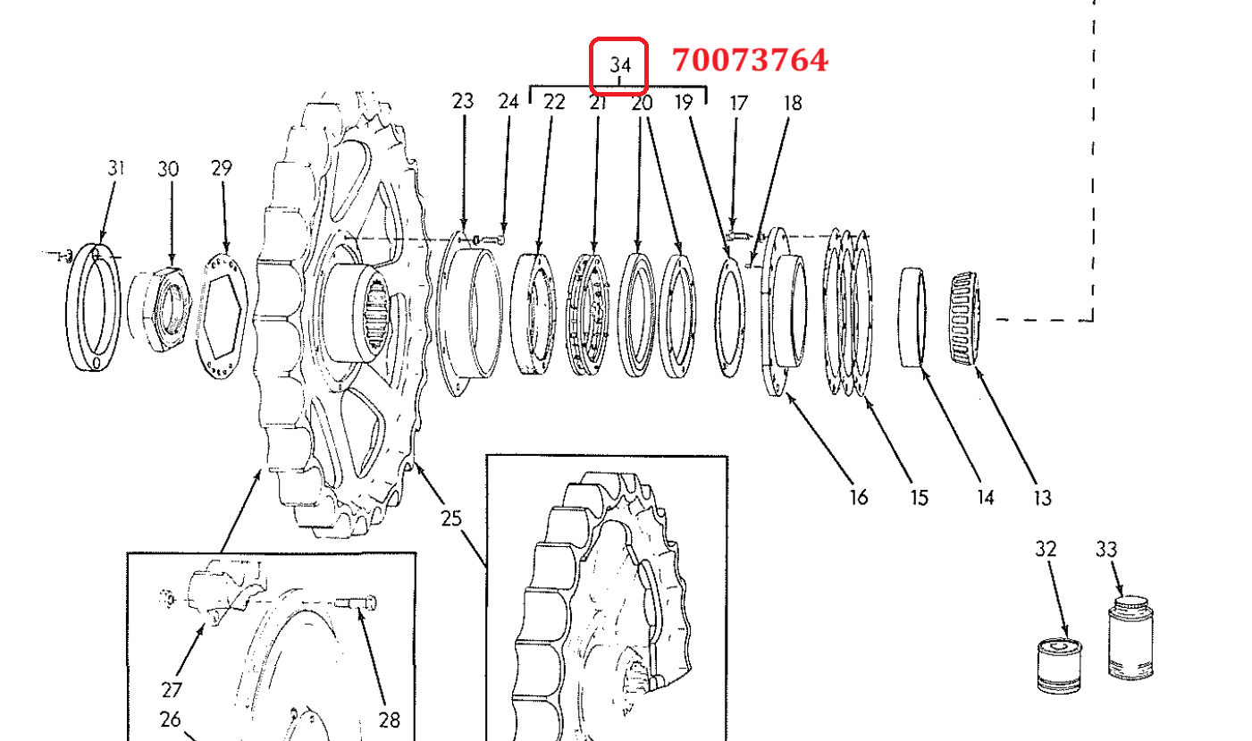 70073764 - HD16DP KIT - FINAL DRIVE