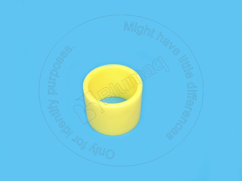 Caterpillar 8D8168 bushing, durable metal automotive part, shown in black with a cylindrical shape and internal bore for fitting.