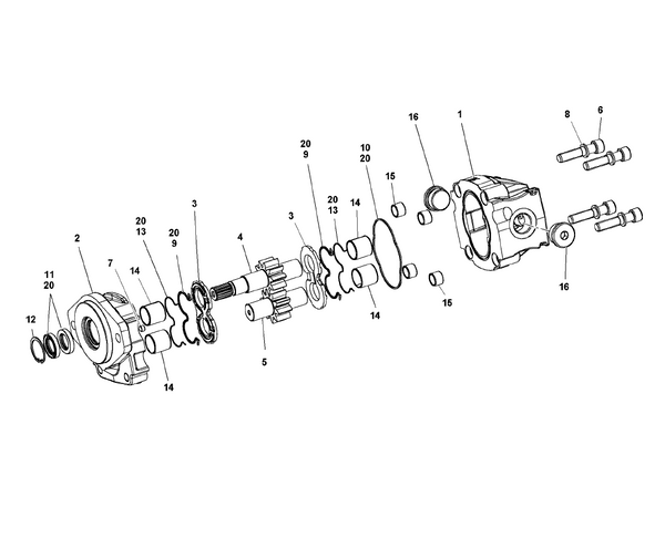 9722105445 - RT530E-2 GEAR PUMP KIT