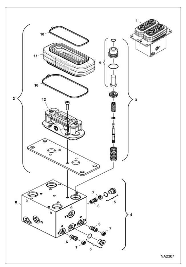 E45 KIT - TRAVEL CONTROLLER (DUAL PEDAL VALVE) - MXPseal.com