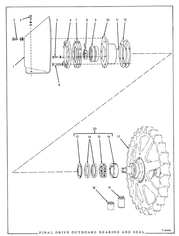 70073765 - FINAL DRIVE OUTBOARD BEARING AND SEAL (HD11)