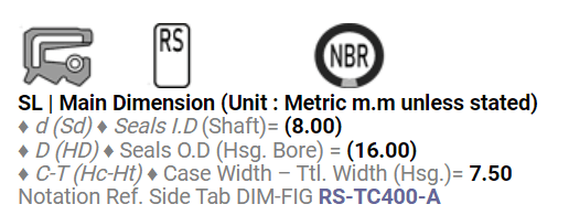 TC4 22X35X8 (NOK) - MXPseal.com