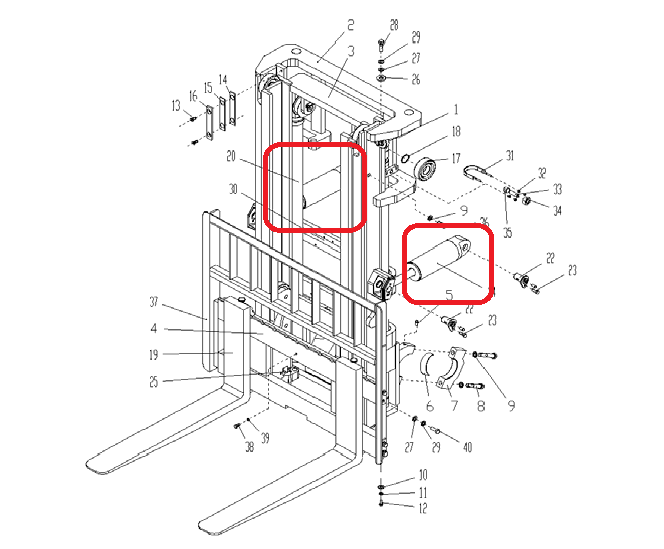 R45M300-600000-000-KIT - TILT CYL. KIT