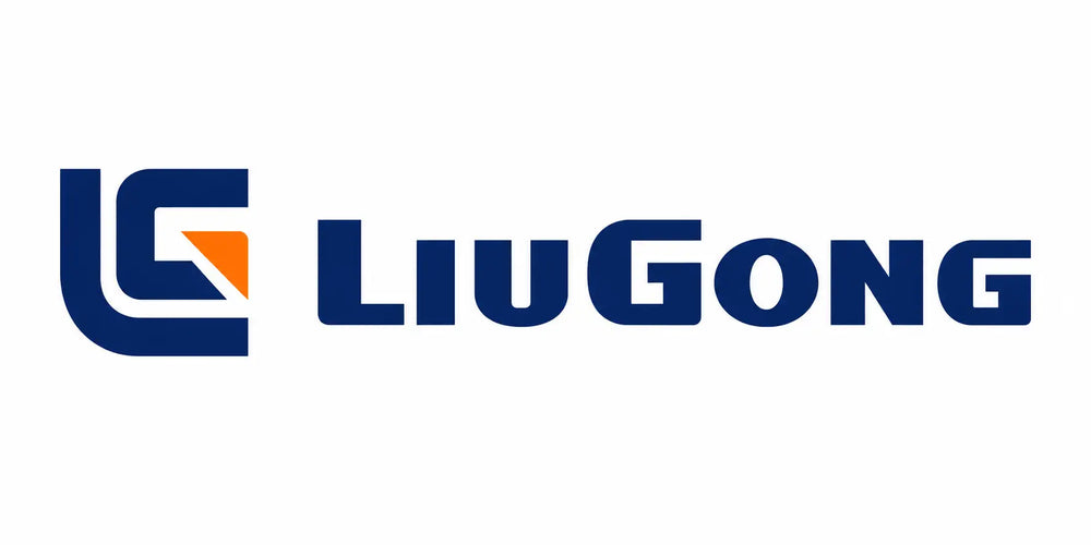 Blue and orange liugong logo with bold, modern lettering.