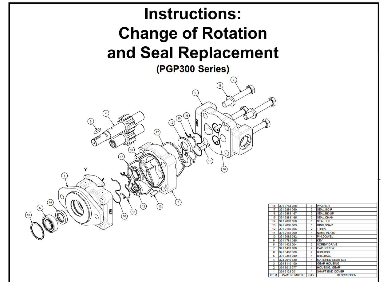 PGP330 - SEAL KIT