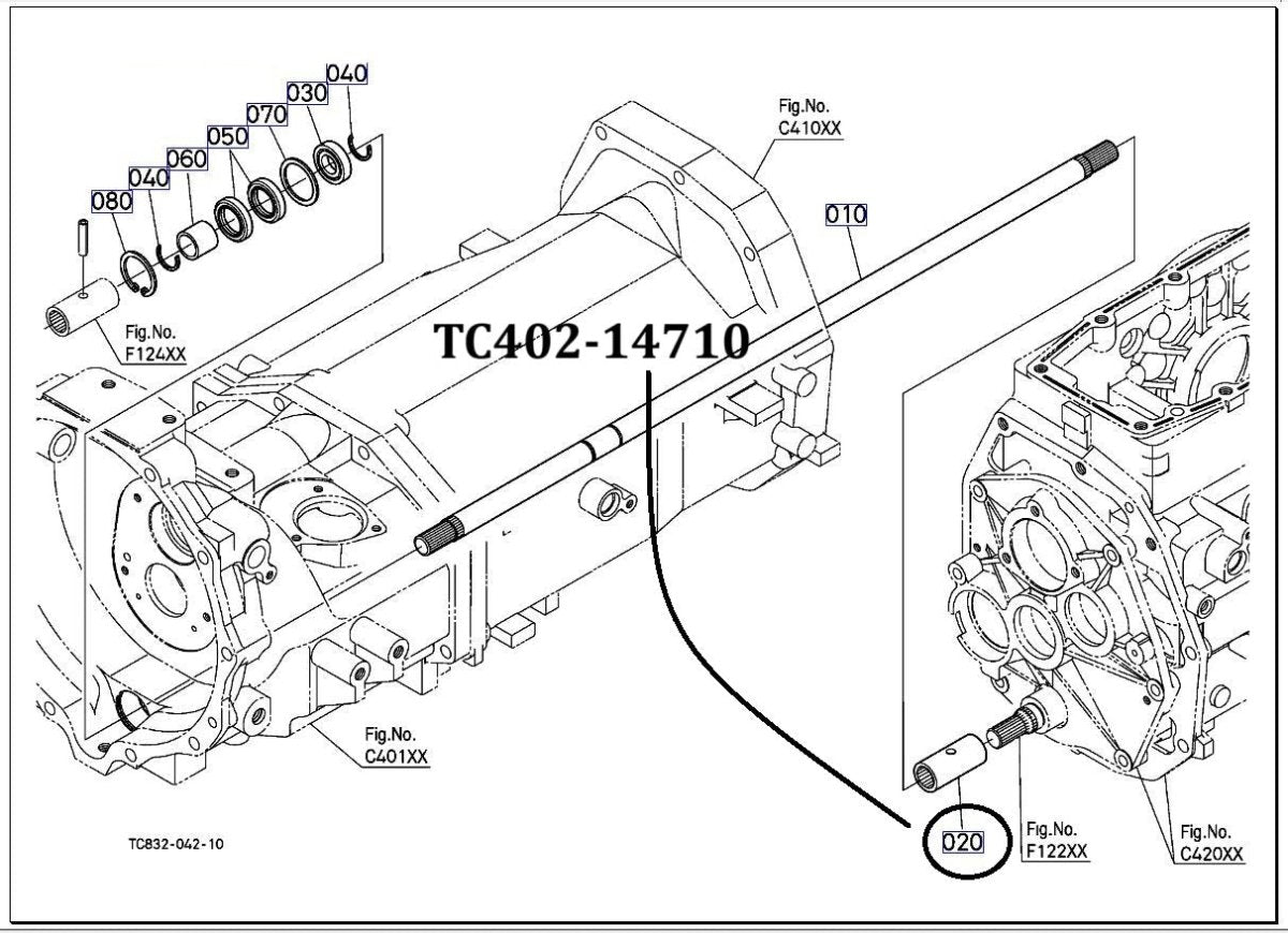 TC402 - 14710 - COUPLING SHAFT (L5018) - MXPseal.comKUBOTA