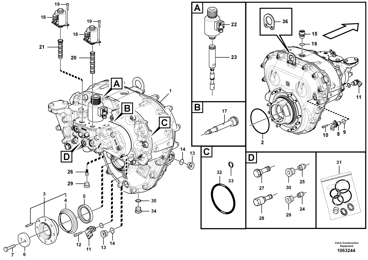 VOE15115889 / 15115889 - DROP BOX WITH FITTING PARTS (L45F) - MXPseal.comVOLVO