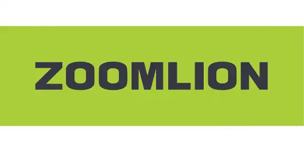 Zoomlion logo in bold black letters on a bright lime green background.